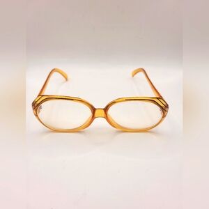Vintage Christian Dior Women Glasses 70s Yellow Frame